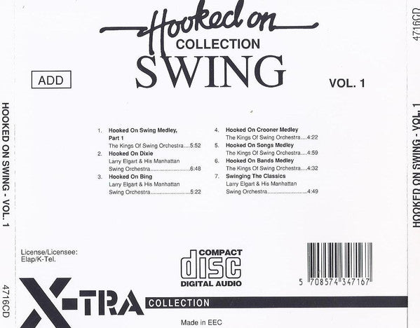 CD The Kings Of Swing Orchestra, Larry Elgart & His Manhattan Swing Orchestra* ‎– Hooked On Swing - Vol. 1 - NOVO