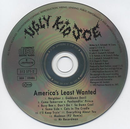 CD Ugly Kid Joe ‎– America's Least Wanted - USADO