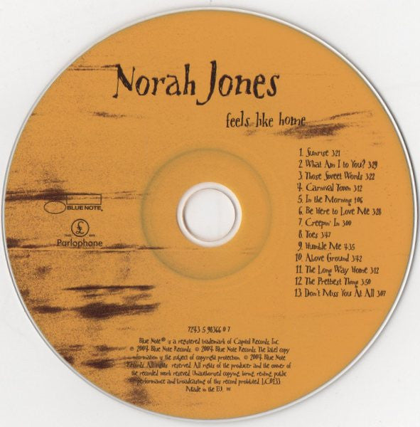 CD Norah Jones ‎– Feels Like Home - USADO