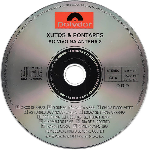 CD Xutos & Pontapés – Ao Vivo Na Antena 3 - USADO