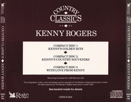 CD Kenny Rogers – Country Classics 3CDS - USADO