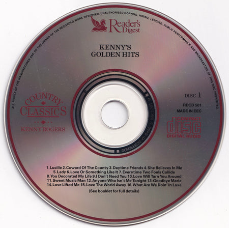 CD Kenny Rogers – Country Classics 3CDS - USADO