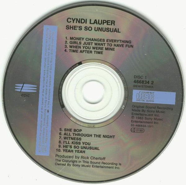 CD Cyndi Lauper – She's So Unusual / True Colors 2X CDS - USADO