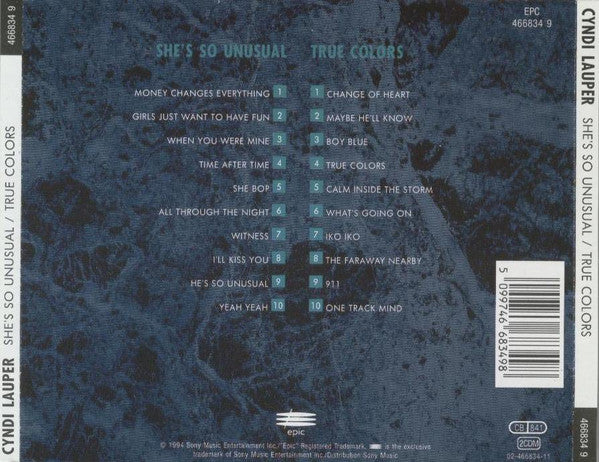 CD Cyndi Lauper – She's So Unusual / True Colors 2X CDS - USADO