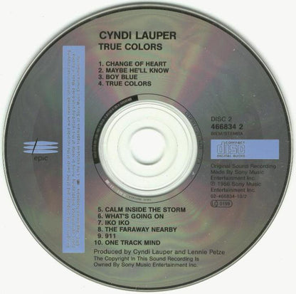 CD Cyndi Lauper – She's So Unusual / True Colors 2X CDS - USADO