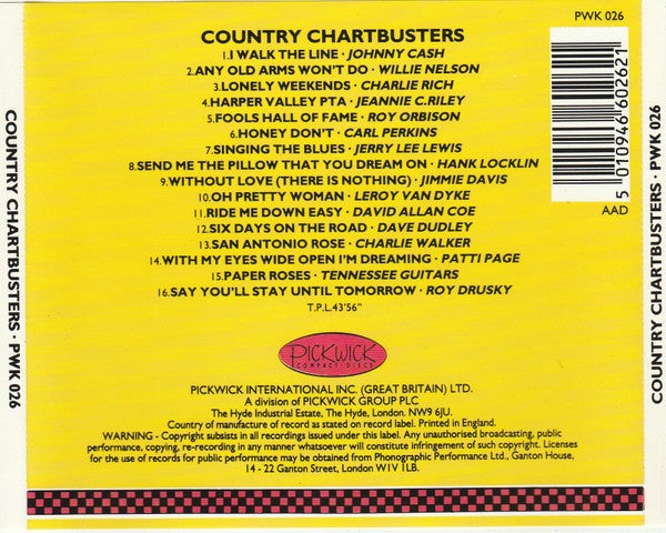 CD Various – Country Chartbusters - USADO