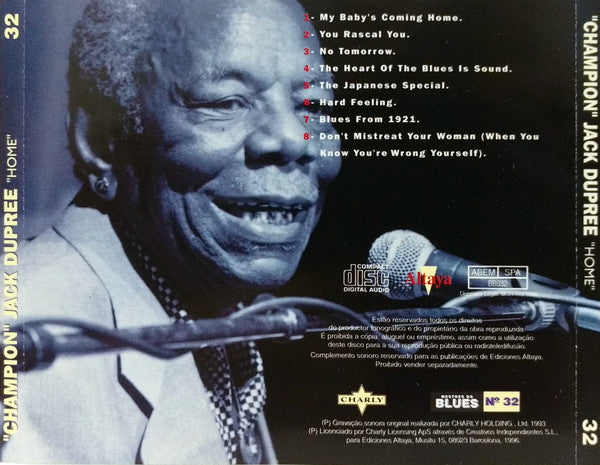 CD "Champion" Jack Dupree* ‎– Home - USADO