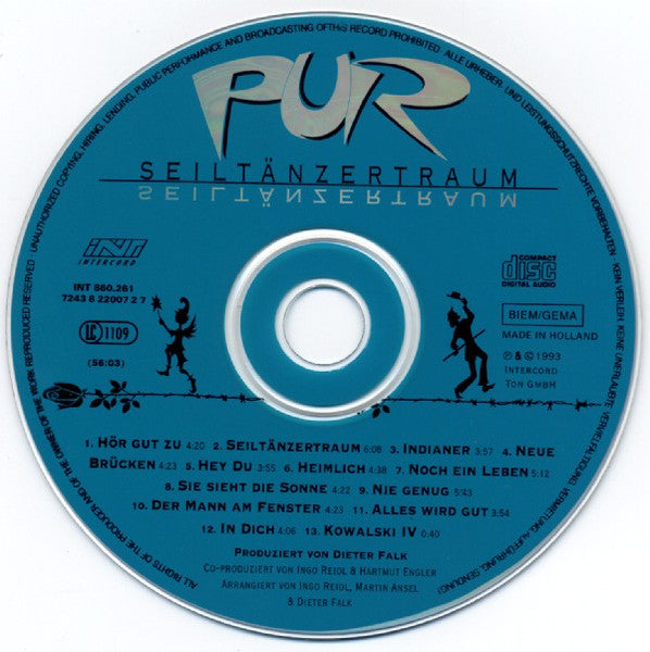 CD Pur – Seiltänzertraum - USADO