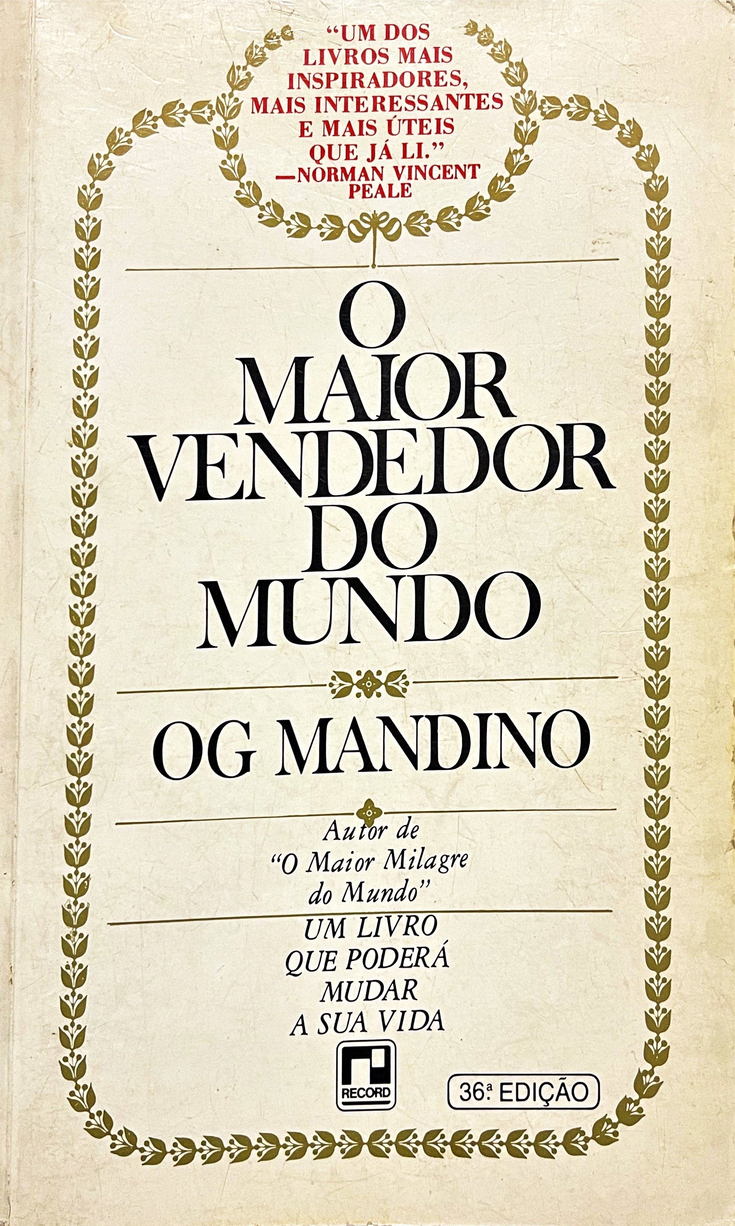 LIVRO O Maior vendedor do mundo OGG mandino - USADO