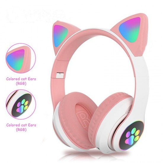 AURICULARES BLUETOOTH GATO ROSA