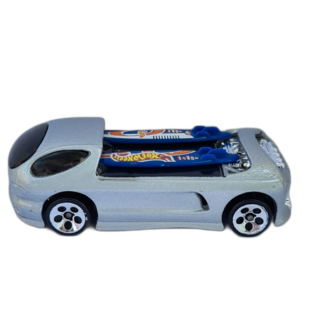 2000 Hot Wheels #65 First Editions 5/36 Deora II Gray No Logo w/Chrome 5Dot Sp