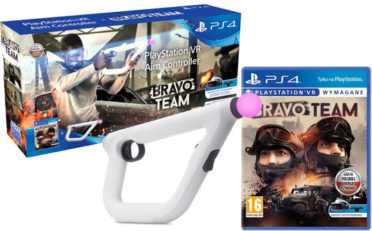 PS4 Official Sony Playstation VR Aim Controller + BRAVO TEAM - USADO