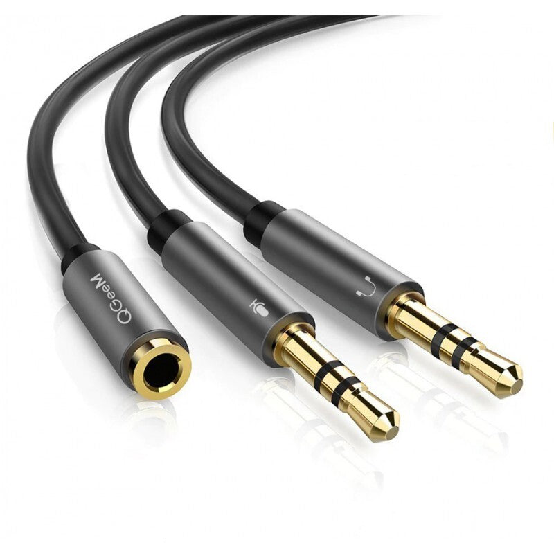 AUIO CABLE SPLITER JACK 3.5 TO EARPHONE + MICRO