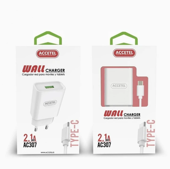 Carregador de Parede Type-C 2.1A Accetel AC307