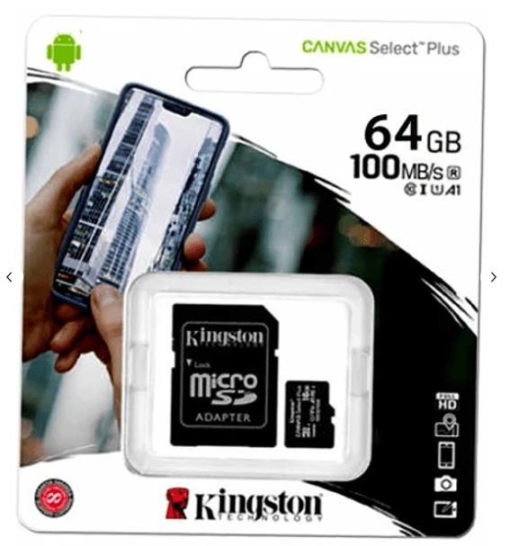 Cartão De Mémoria Kingston 64gb Microsd Class 10 Sdcs Com Adatador