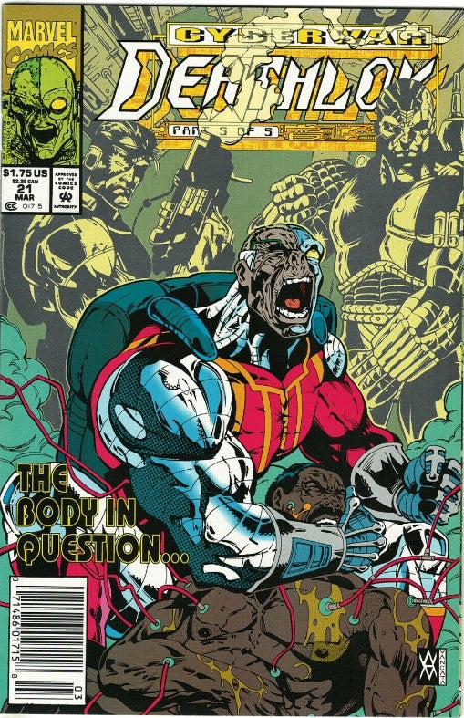 Deathlok #21 Newsstand Marvel Comics 1993 Cyberwar