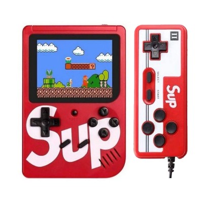 CONSOLA RETRO PORTABLE SUP + COMANDO COM 500 JOGOS VERMELHO 2 PLAYER - NOVO