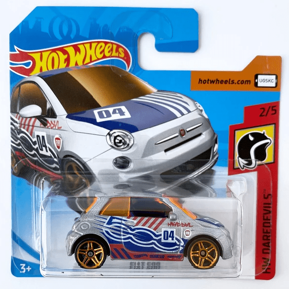Hot Wheels FRR85 2018 HW Daredevils 2/5 Fiat 500 Silver