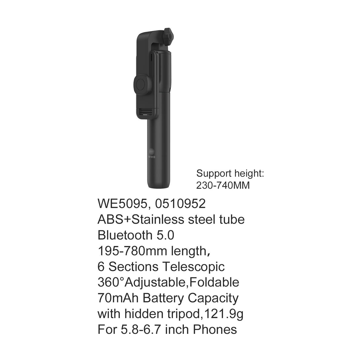 SelfieStick Bluetooth Ikrea WE5095