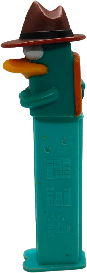PEZ Phineas and Ferb Candy Dispenser - Perry the Platypus "Agent P" 2011 - USADO