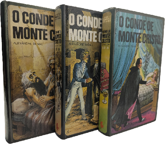 O Conde de Monte Cristo 3 Volumes Capa Dura 1980 - USADO