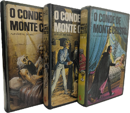 O Conde de Monte Cristo 3 Volumes Capa Dura 1980 - USADO