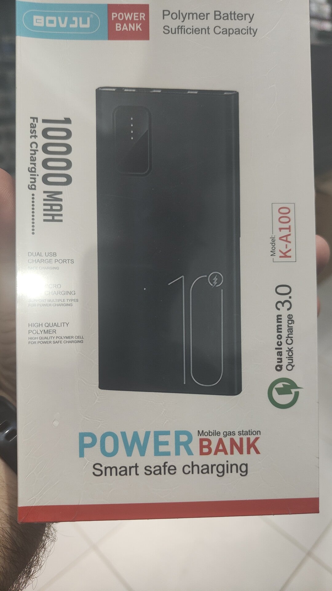 Power Bank 10000 Mah Fast Charge K-A100