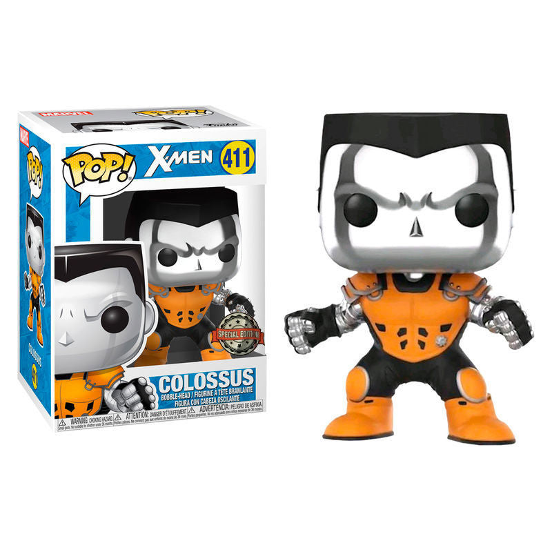 POP figure Marvel X-Force Colossus Silver Chrome Exclusive #411