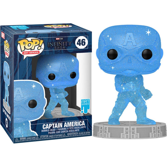 POP figure Marvel Infinity Saga #46 Captain America Blue Acrylic Box