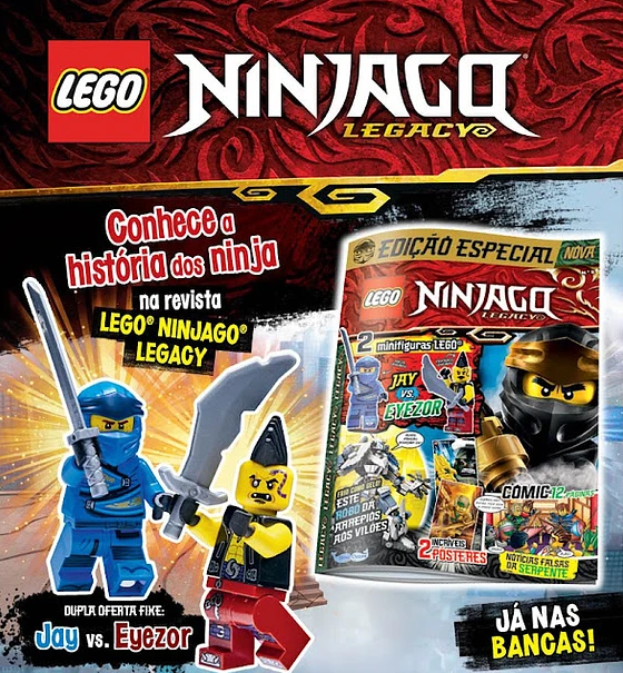 LEGO Ninjago Jay vs Eyezor Minifigure Blister Pack Set 112112 + Revista + Carta Edição Limitada