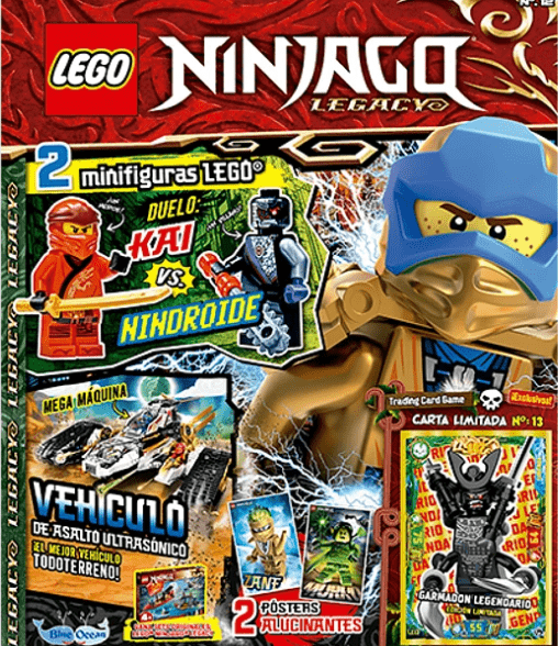 Lego Ninjago Legacy: Kai Vs Nindroid Mini Figures. 112113 + Revista + Carta Edição Limitada +Booster