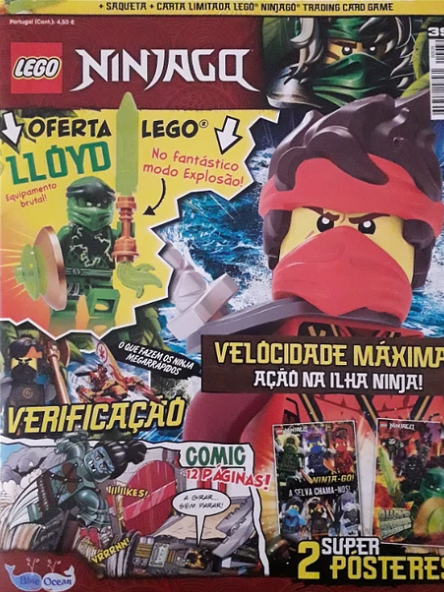 LEGO Ninjago Lloyd Green Ninja Minifigure #6 Foil Pack Promo Polybag Set 892172 + Revista + Carta Edição Limitada +Booster -