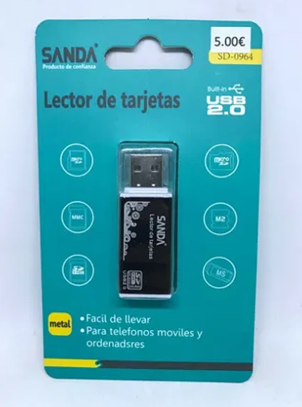 LEITOR DE CARTÕES DE MEMÓRIA USB