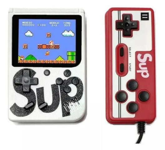 CONSOLA RETRO PORTABLE SUP + COMANDO COM 500 JOGOS BRANCO 2 PLAYER - NOVO