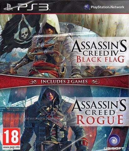 PS3 Assassin´s Creed IV Black Flag + Assassin´s Creed Rogue - USADO