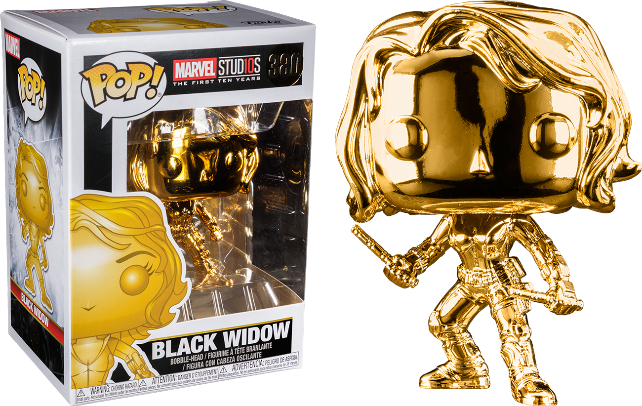 POP Marvel Studios 10 Black Widow Gold Chrome