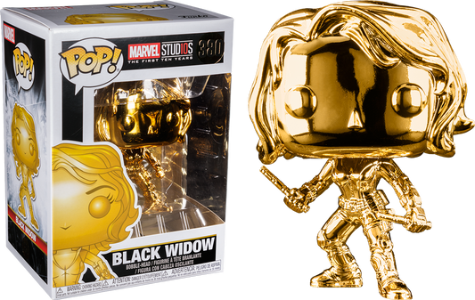POP Marvel Studios 10 Black Widow Gold Chrome