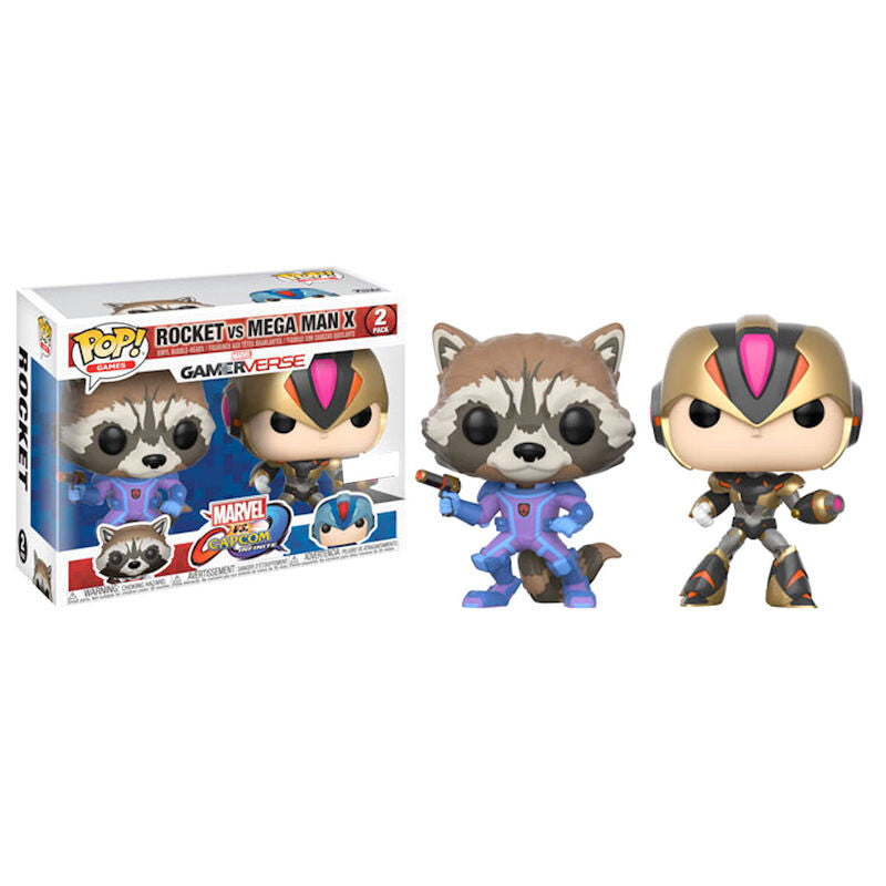 Marvel Gamerverse Funko POP! Games Rocket vs Mega Man X Vinyl Figure 2 Pack