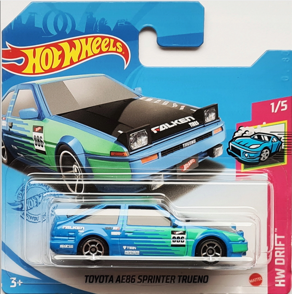 Hot Wheels 2021 Toyota AE86 Sprinter Trueno *31/250 HW Drift *1/5 GTB26 Short