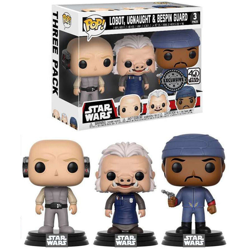 Funko Movies: POP! Star Wars - Cloud City 3 Pack, Lobot, Ugnaught, Bespin Exclusive