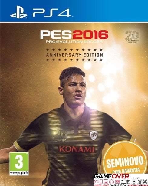 PS4 PRO EVOLUTION SOCCER 2016 EDIÇAO ANIVERSARIO - USADO