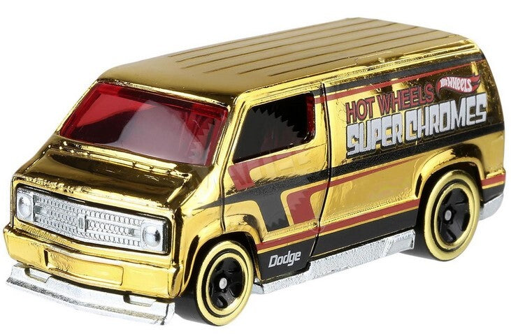 Hot Wheels 2019 Custom ´77 Dodge Van HW Super Chromes 4/5 23/250 FYG83