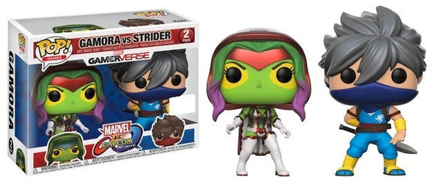 Funko Pop! Gamora Vs Strider 2-Pack Bobble Head Marvel Vs Capcom Fye
