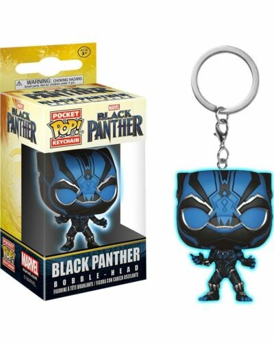 Funko Black Panther Blue Glow Pop Vinyl Key Ring One Size