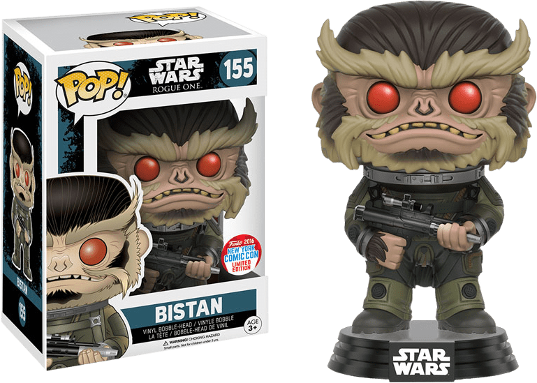 Funko POP! Star Wars Bistan Vinyl Bobble Head Nycc 2016 Exclusive
