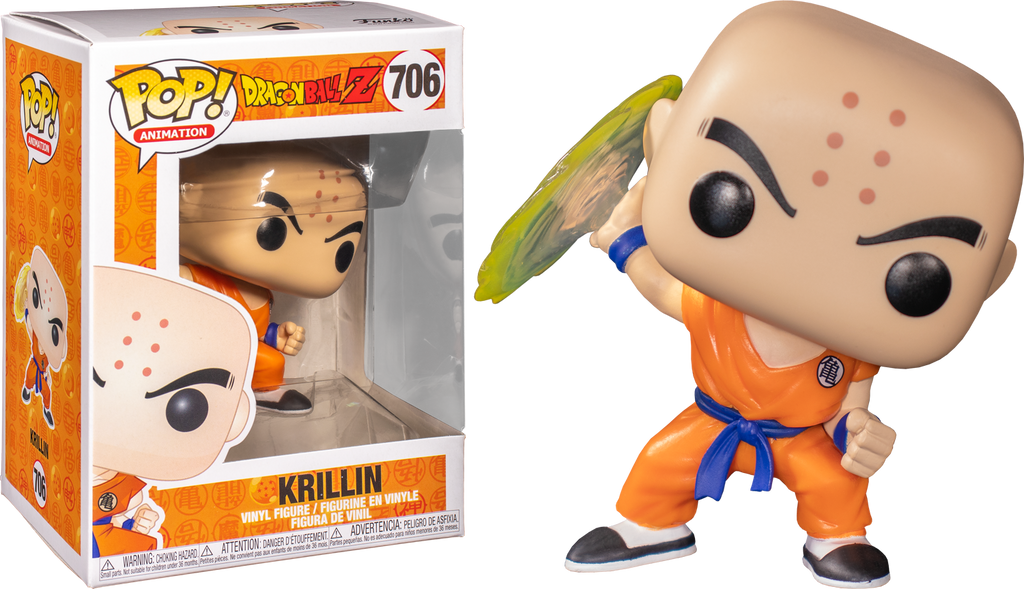 Dragon Ball Z POP! Animation Vinyl Figure Krillin w/ Destructo Disc 9 cm