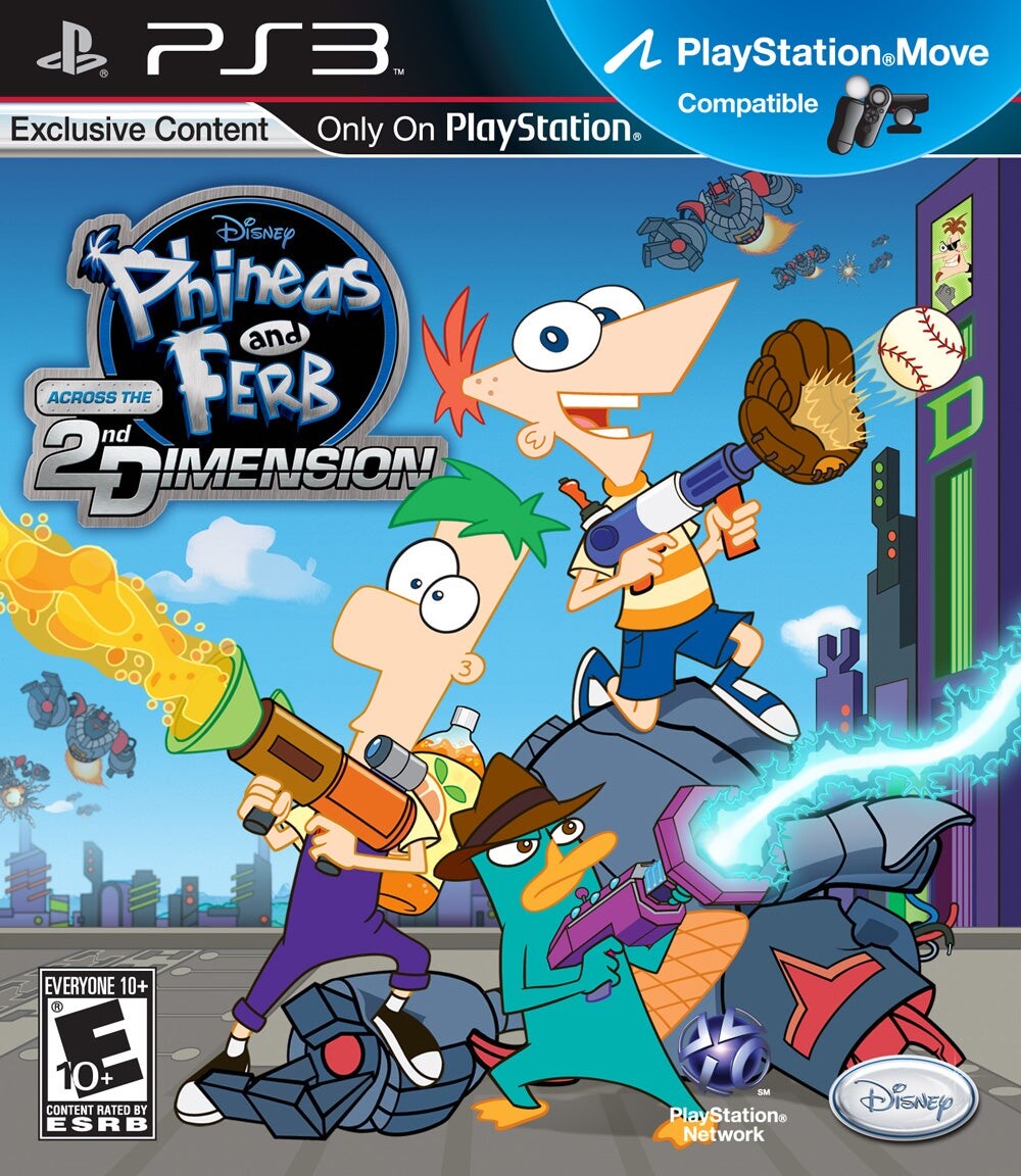 PS3 Phineas and Ferb across the 2nd Dimension Funcionalidades Move - USADO
