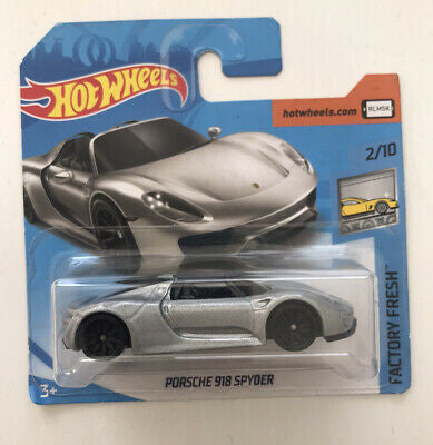 Hot Wheels 2018 Porsche 918 Spyder *184/365 HW Factory Fresh *2/10 FPT66 Silver