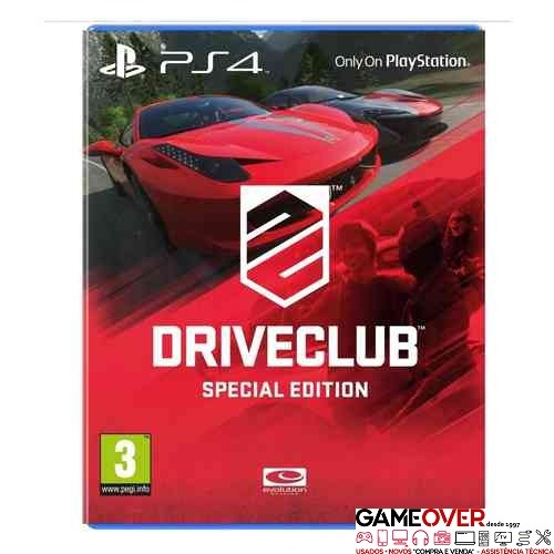 PS4 DRIVE CLUB EDIÇAO ESPECIAL - USADO