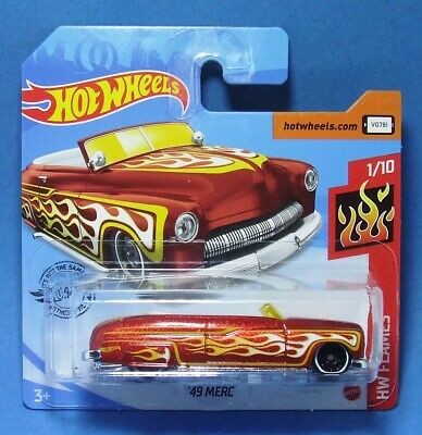 HOT WHEELS 49 Merc Red Car 1949 HW Flames Mercury Hot Rod Convertible GHD68 2020